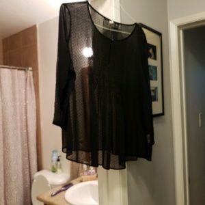 Black See Thru Blouse